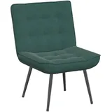 vidaXL Relaxsessel Dunkelgrün Samt 74 x 84 x 64 cm Grün mit Kissen
