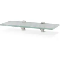 Glasboden Wandregal 40 x 10 x 0,8 cm, Glasregal Milchglas mit Halterung, Badregal Ablage Hängeregal für Badezimmer