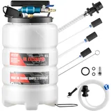 Vevor Ölabsaugpumpe 9,5 L, Pneumatisch/manuell, Transferpumpe Mit Schlauch & Drei Verlängerungsrohren, Ölwechselpumpe Mit Pe-tank, Flüssigkeitsabsauger, Ölpumpe Für Autos, Rasenmäher, Boote