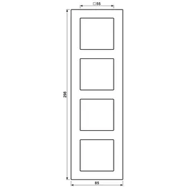 Jung Abdeckrahmen A 550 A5584BFSWM Graphitschwarz