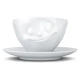 Fiftyeight Kaffeetasse Glücklich weiß