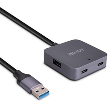 Lindy 4 Port USB 3.0-Hub Schwarz/Grau