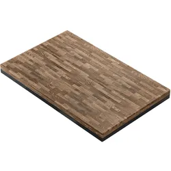 MASSIV STEEL | Bistro Massiv Tischplatte | 130x80cm | Walnuß