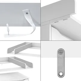 Vicco Wicko, Weiß, 80 x 76 cm mit Teilung, Model 54278 - Weiß