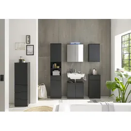 BASIC by Balculina Spice Hochschrank 40 x 191 cm Schwarz Holz