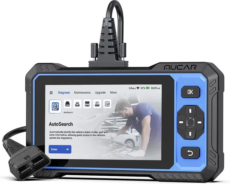 MUCAR 632 Elite KI-gestützte OBD2-bidirektionale Scanner, Kfz-Diagnosegerät für Öl/Throttle/SAS/TPMS/BMS/EPB, CANFD-Protokoll, Autoauth für FCA SGW, Lifetime-Updates, 15+ Reset-Vorgaben