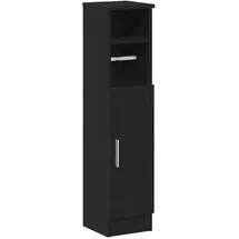 vidaXL Badezimmerschrank mit Rollenhalter 20,5 x 90 x 22 cm Schwarz