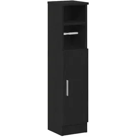 vidaXL Badezimmerschrank mit Rollenhalter 20,5 x 90 x 22 cm Schwarz