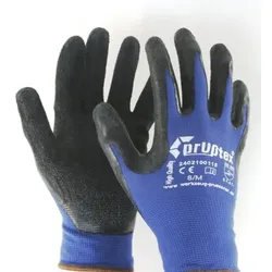 Prüßtex Feinstrick-Nylon-Handschuh ANTJE Latexbeschichtet wasserdicht Strickbund, Handschuhgröße: 8
