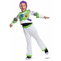 Disney Offizielles Deluxe-Kostüm, Buzz Lightyear für Kinder, Toy Story Kostüm, Astronautenkostüm, Kinder, Halloween, Größe M, 7-8 Jahre