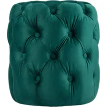 deluke Sitzhocker BADOR Samt 42 x 46 x 42 cm Dunkelgrün