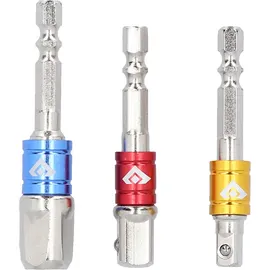 BRILLIANT TOOLS Vierkant-Adapter-Satz 1/4' + 3/8' + 1/2', 3-tlg.