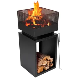 BBQ Collection Feuertonne Ø 85 cm Schwarz