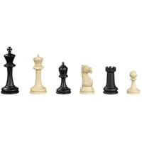 Philos Schachfiguren Nerva, Königshöhe 95 mm, Kunststoff, schwarz creme, im Polybeutel