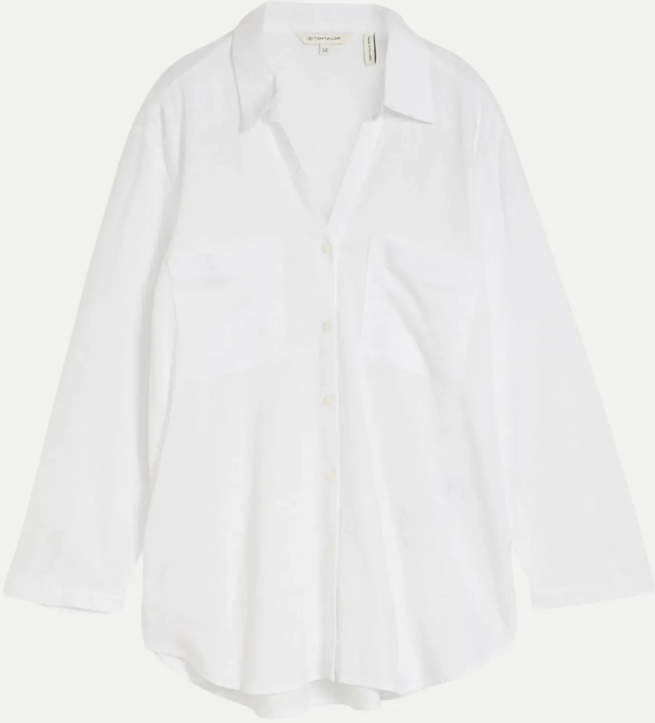 blouse shirt with linen Weiß 42