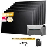Anker Balkonkraftwerk 3840W Anker SOLIX Solarbank 3 E2700 Pro mit Smart Meter, (0x/1x Smart Meter und 8x 480Wp Solarmodule im Lieferumfang enthalten), Speicher mit integriertem Wechselrichter, All-in-One 2,668kWh Akku