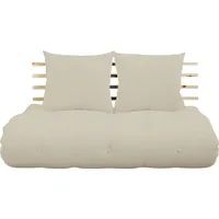 Karup Design Schlafsofa »Shinsano, futonstil, Rückenrahmen und zweiteiligem Kissenset« aus massivem Kiefernholz, faltbarer Matratze, multifunktional, Scandi