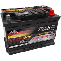SMC Autobatterie Speed Max 70Ah Agm Start&Stop 12V 760A Starterbatterie für Autos mit hohem Energiebedarf Start-Stop ersetzt 65 70 Ah 75 80ah überlegene Leistung