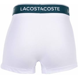 Lacoste Herren Boxershorts, 3er Pack - Trunks, Casual, Cotton Stretch, Logobund Schwarz/Grau/Weiß 2XL