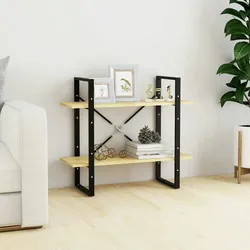 vidaXL Bücherregal 2 Böden 80x30x70 cm Massivholz Kiefer
