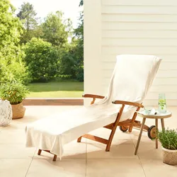 Dyckhoff Handtuch »Stuhlauflage / Liegeauflage«, (1 St.), Schonbezug mit Einschubtasche Dyckhoff natur B/L: 70 cm x 200 cm