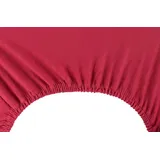 DecoKing Spannbettlaken Baumwolle 140 x 200 - 160 x 200 cm Bordeaux