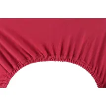 DecoKing Spannbettlaken Baumwolle 140 x 200 - 160 x 200 cm Bordeaux
