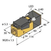 Turck Sensor bündig NPN, Schließer BI15U-CP40-AN6X2