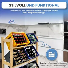 Coemo Getränkekistenregal 92 x 31 x 108 cm Braun