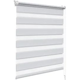 Woltu Doppelrollo 65 x 150 cm Klemmfix grau