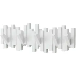 UMBRA STICKS Multi HOOK WHITE 318211-660 platzsparende Garderobenleiste mit 5 beweglichen Haken