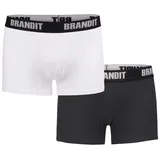 Brandit Textil Brandit Boxershorts Logo 2er Pack (Sale) weiß/schwarz, Größe S
