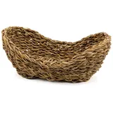 DARO DEKO Seegras Korb Schale länglich braun 28 x 20cm geflochten Aufbewahrungskorb Regalkorb sortieren Obst Gemüse