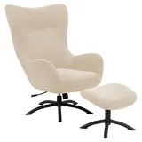 VCM Relaxsessel 76 x 105 x 86 cm Creme