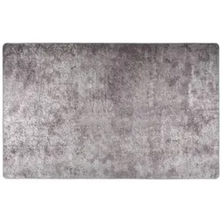 vidaXL Teppich Waschbar Grau 160x230 cm Rutschfest