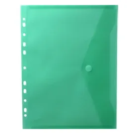 EXXO by HFP 35300, A4 quer, transparent farblich sortiert, Eurolochung, Abheftrand, Klappe und Klettverschluss - 10 Stück