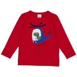 Fred's World by Green Cotton Jungen Hello Flying Dino L/S T Blouse, Tango, 86 EU - 86