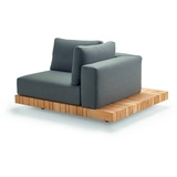 Solpuri Plateau XL-Modul links - Ecktisch inkl. Polster Teak