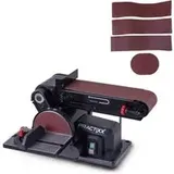 Band- und Tellerschleifer PX-BTS-370 Practixx - Schleifmaschine für Holz | 370W | Ø150mm Schleifteller | Bandlänge 100x915mm | inkl. 6-tlg Schleifset