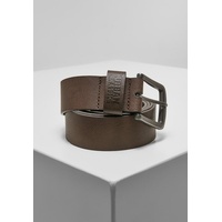 URBAN CLASSICS Leather Imitation Belt Gürtel, Brown, L (120 cm Länge)