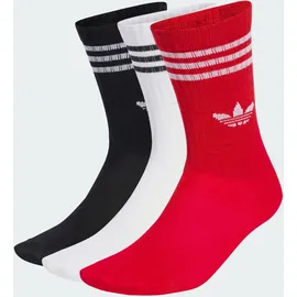 adidas Crew Socken 3er Pack grau/rot/schwarz/weiß 25-27