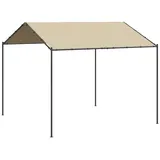 DOTMALL Pavillon Gartenpavillon Beige 3x3 m Stahl und Stoff