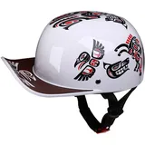 Jethelm Retro-Motorrad-Halbschalenhelm für Männer und Frauen ECE-Zertifizierung Baseball-Cap-Stil Helm Bike Cruiser Chopper Moped Scooter-Helme