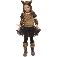 Rubies Leopard Tutu Kostüm für Mädchen, Kleid mit Tutu und Schwanz, Stirnband, Handschuhe, Wärmer und Strümpfe, Original, ideal für Halloween, Weihnachten, Karneval und Geburtstag.