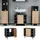 Vicco Waschbeckenunterschrank 6 Ablage 60 x 54 x 32 cm Eiche/Anthrazit