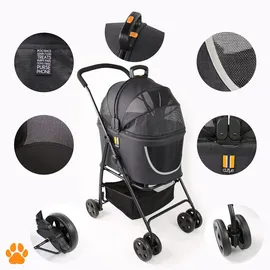 my duque Coco 2in1 Hundebuggy bis 15 kg Schwarz