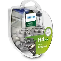 Philips 12342LLECOS2 LongLife EcoVision H4 Scheinwerferlampe, 2-er Kit