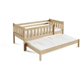 masseno Kinderbett STELLA 80 x 160 cm Kiefer massiv braun
