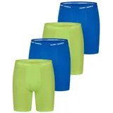 Happy Shorts Retro Boxer Neon Long blau/gelb XXL 4er Pack