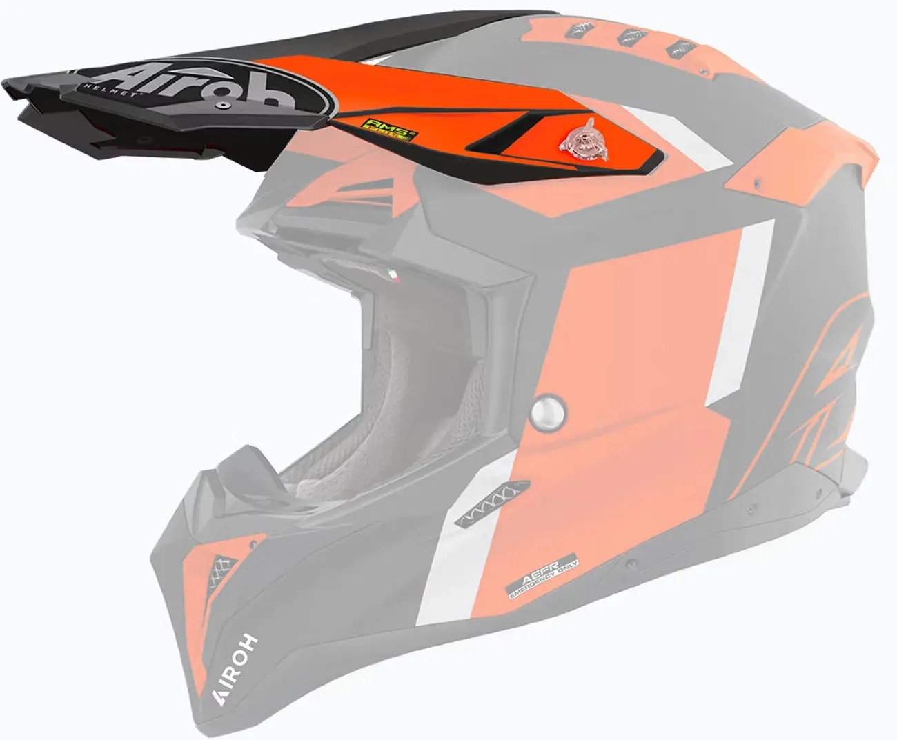 Airoh Aviator 3 Glory, pic - Mat Noir/Orange